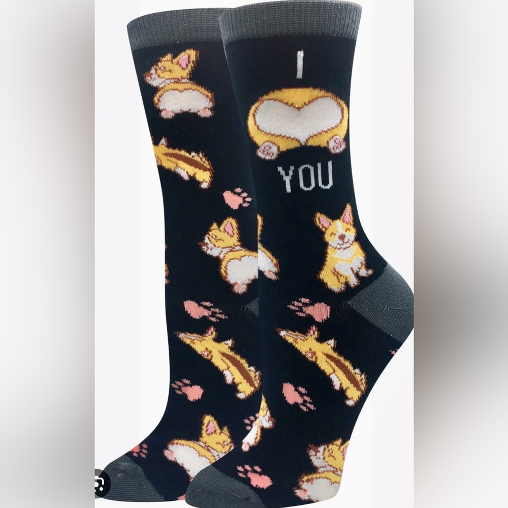 Sock Harbor “I ♥️ You” Corgi Socks.